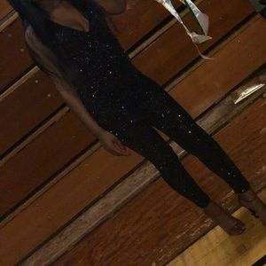 Black sparkle one piece